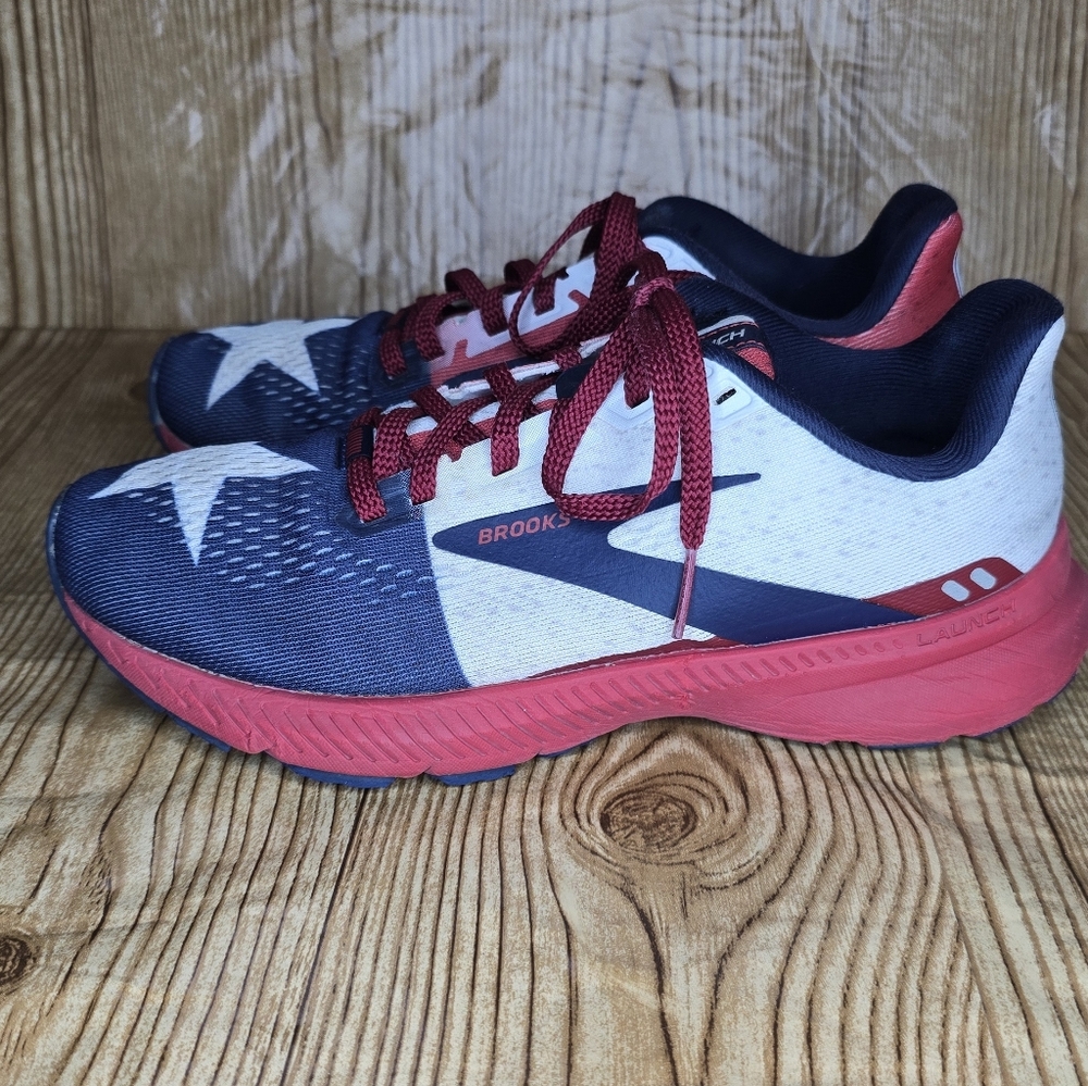 BROOKS Women's Launch 8 Running Sneaker Texas Flag Patriotic Size 6 - Picture 6 of 11